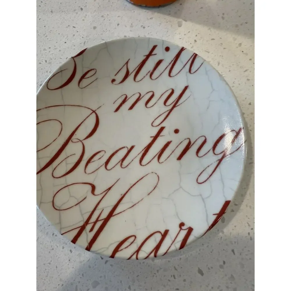 Pier 1 One Imports‎ Love Plates Dessert/Appetizer Set Of 2 Hearts